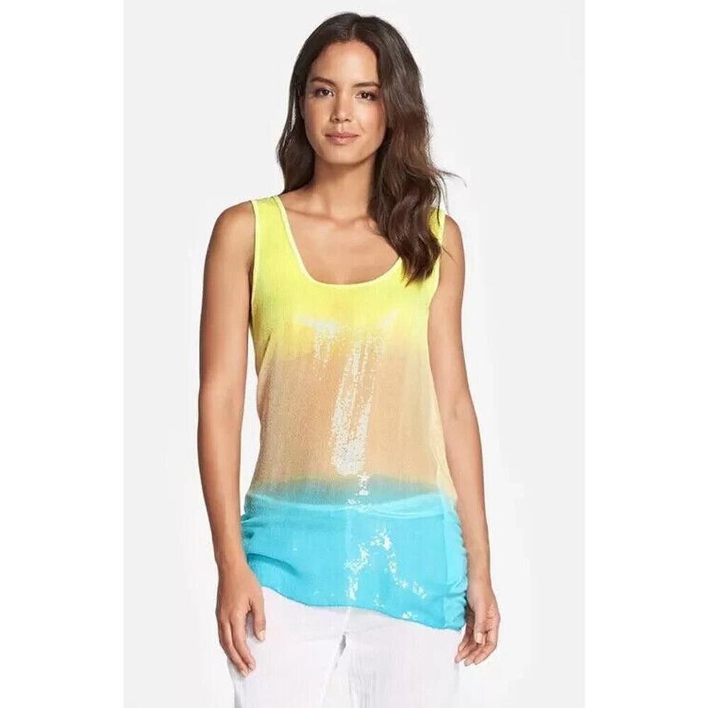 AMITA NAITHANI Ombré Sequin Tank Size Medium New with defect $108 AC105